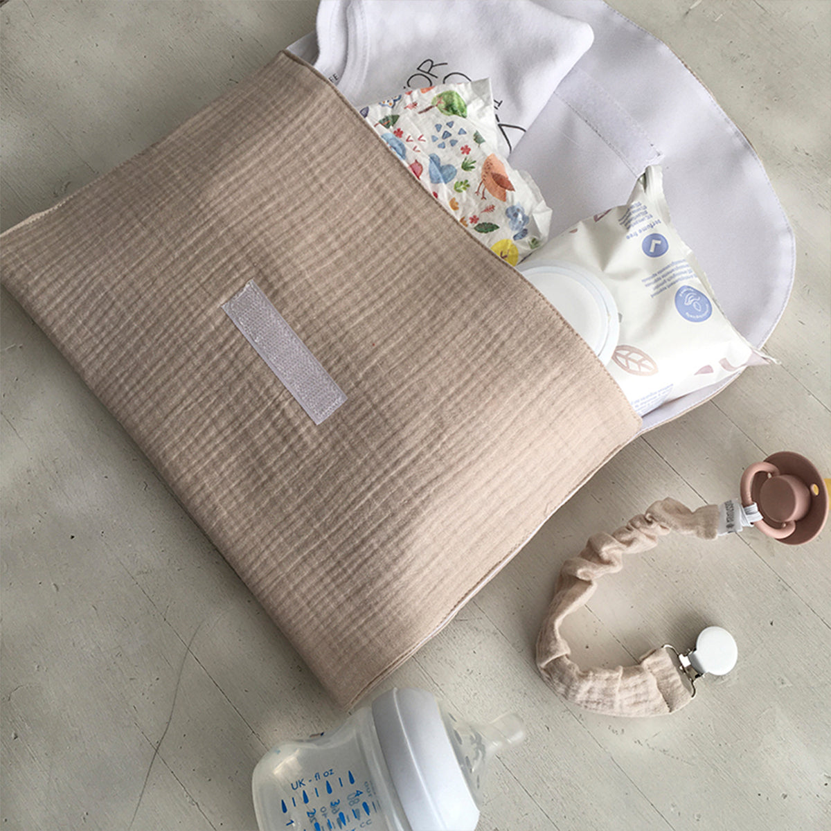 Bolsa tela organizadora bebé guardamuda