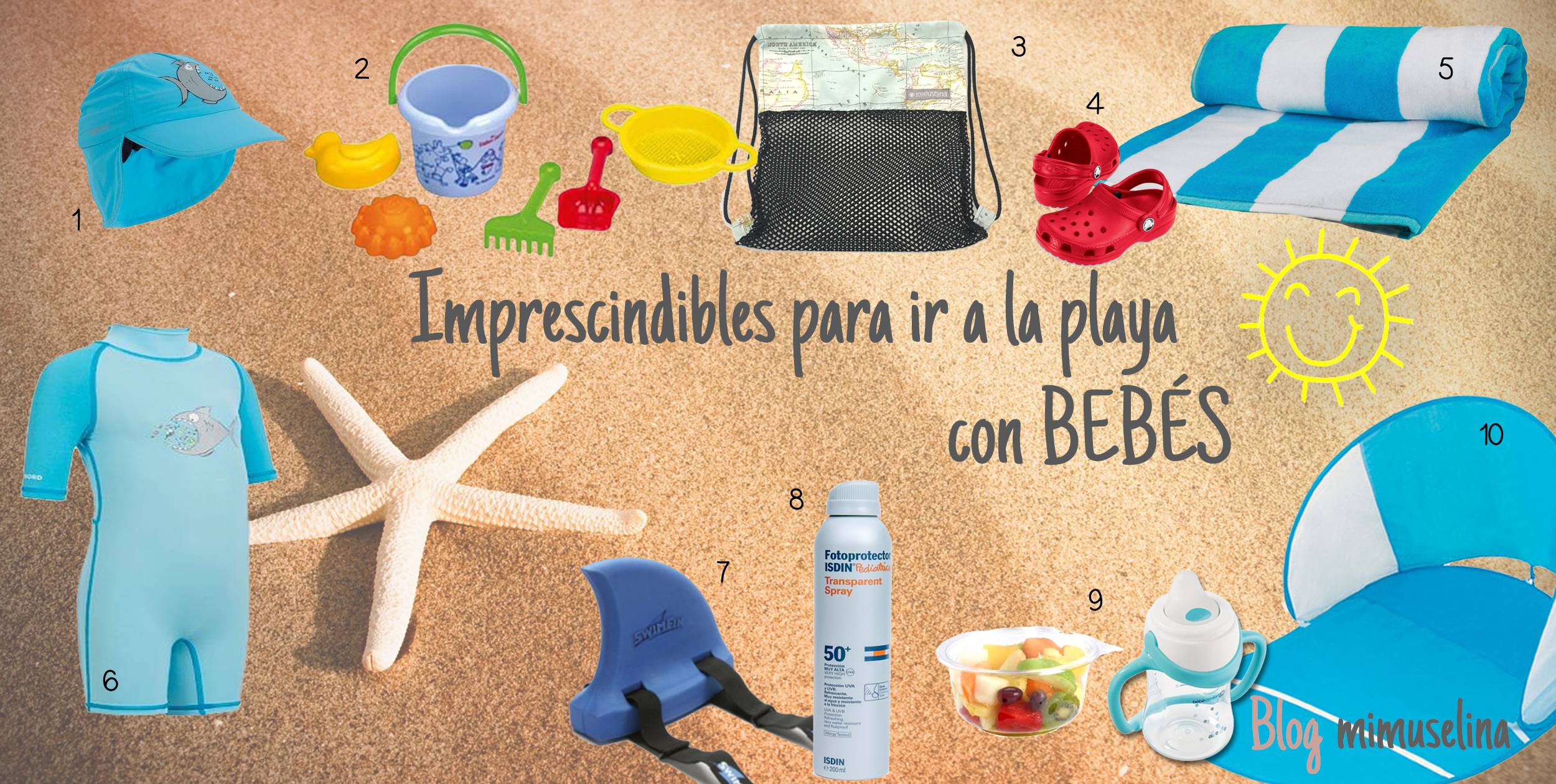 que llevar a la playa con bebes imprescindibles mimuselina